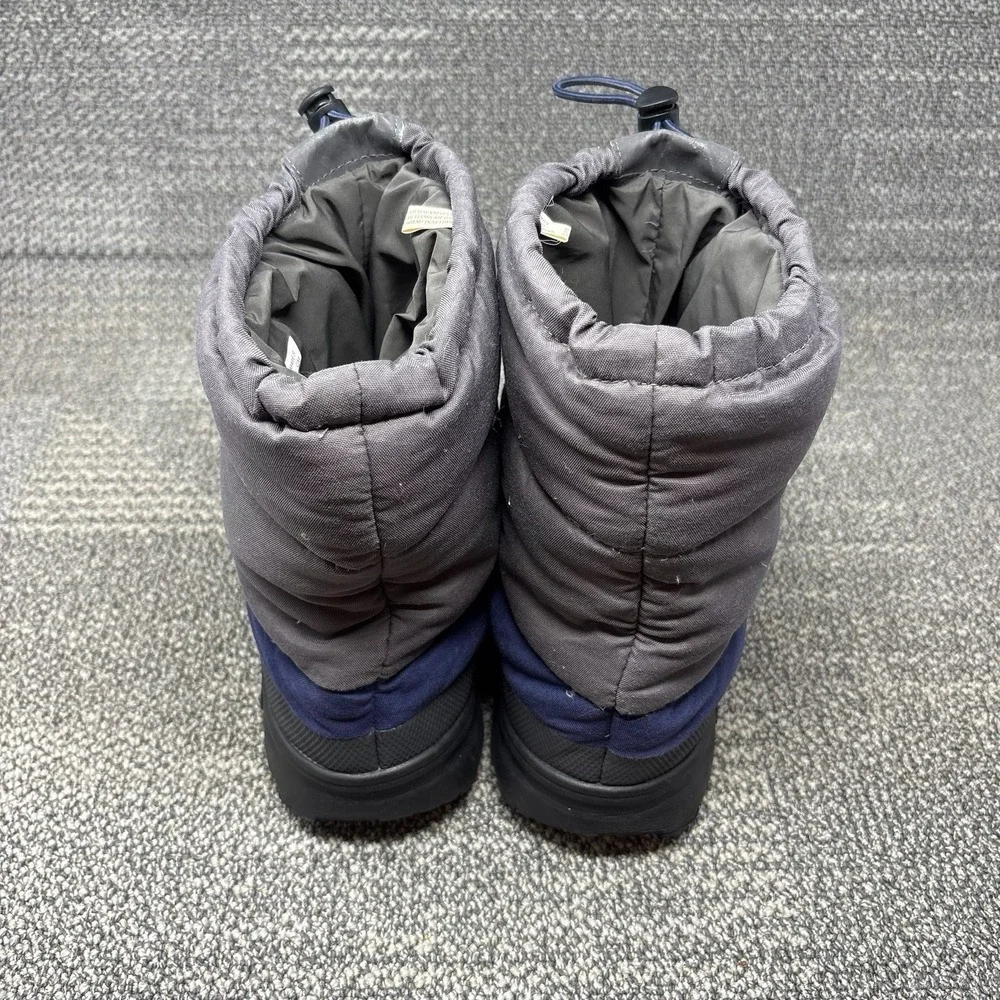 The North Face Nuptse 700 Down Winter Snow Boots Navy Blue Gray Men's Size 10